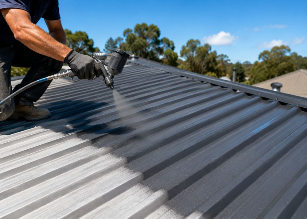 roofing services Wonthaggi - VIC 3995 Metal roof restoration and protective coating application